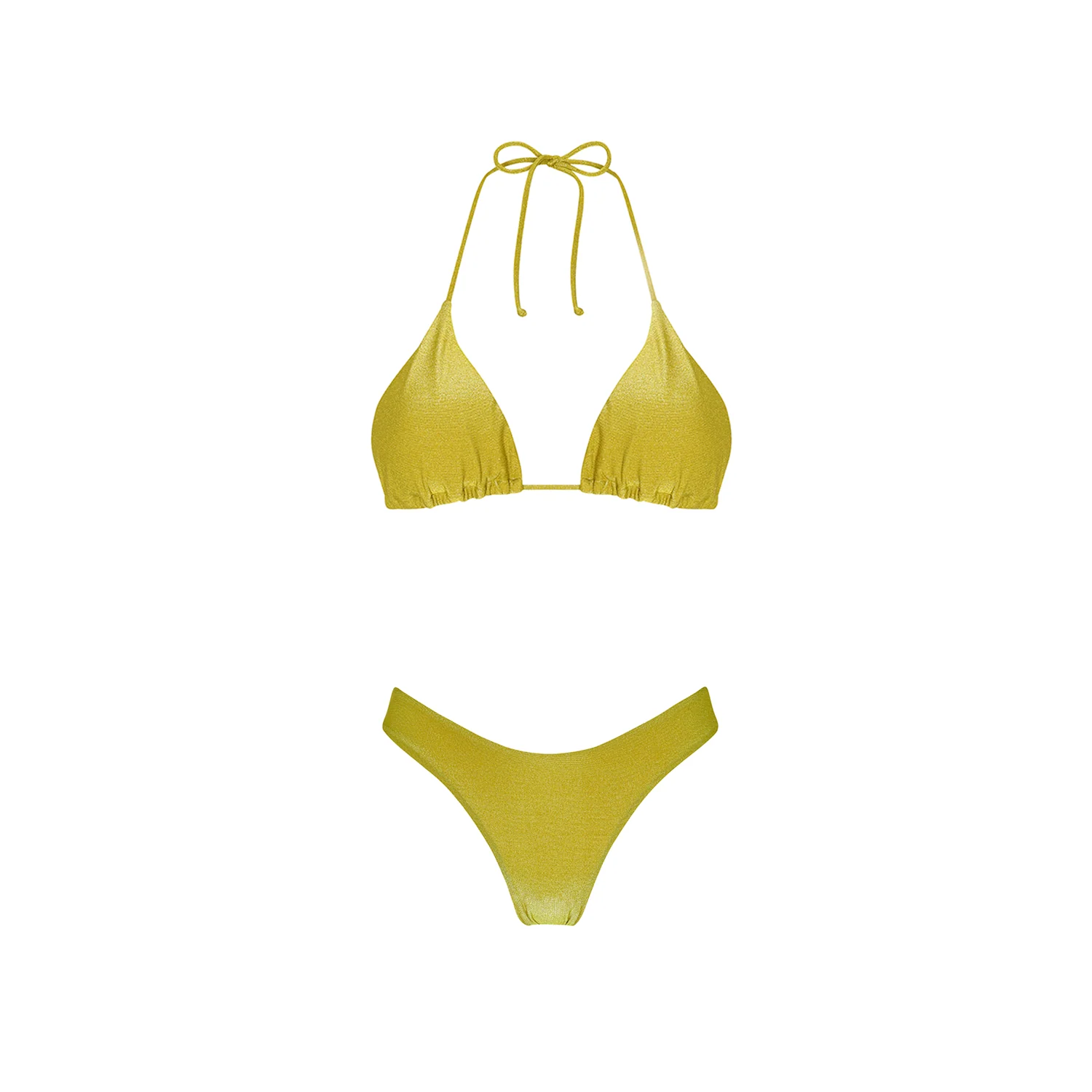 Lime-50 Triangle Bikini Top - Image 4
