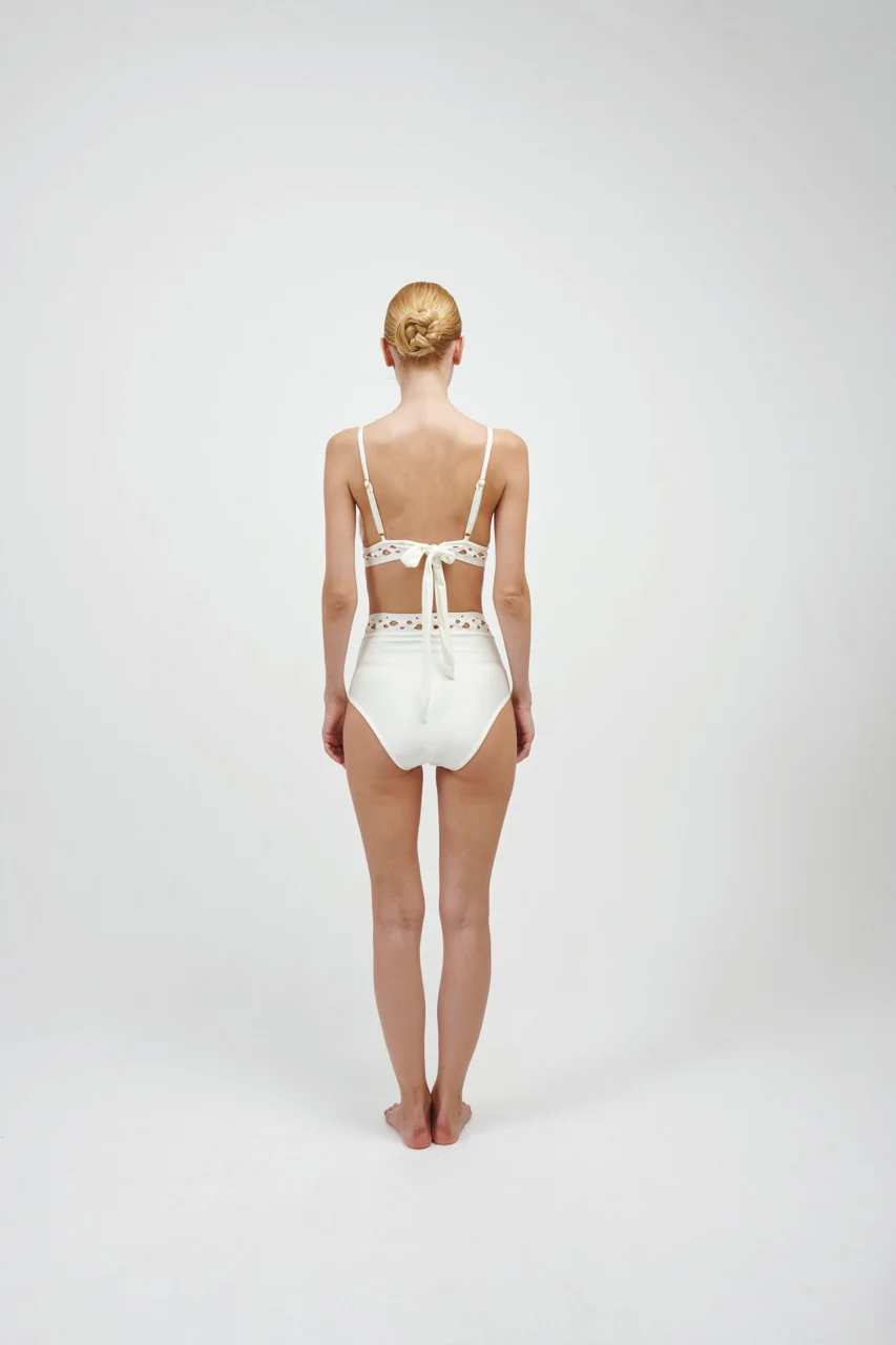 The Dotted High Waist Bikini Bottom